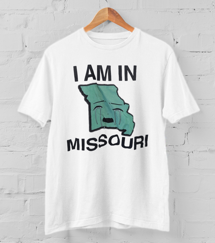 I Am In Missouri Crying Map Misery Pun T-Shirt