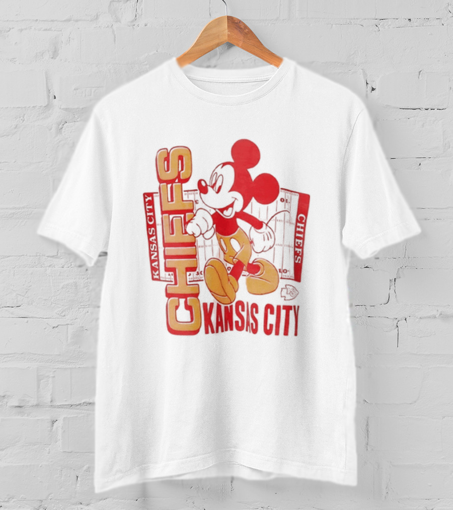 Kansas City Chiefs Mickey Mouse Authentic Fan T-Shirt