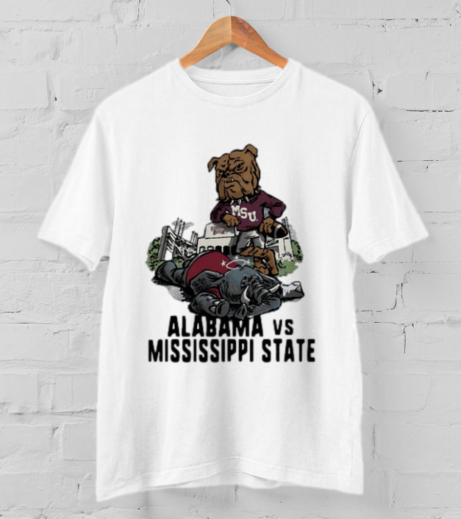 Alabama Vs Mississippi State Bulldogs Football Rivalry Game Day T-Shirt