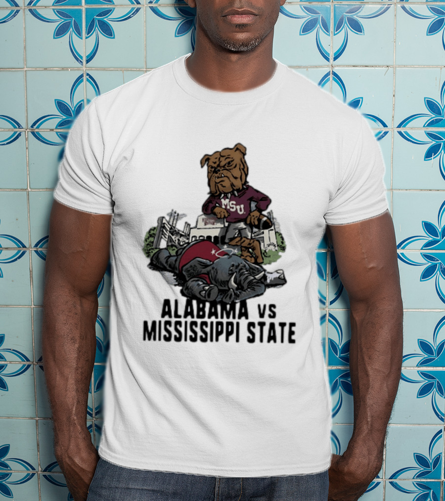 Alabama Vs Mississippi State Bulldogs Football Rivalry Game Day T-Shirt