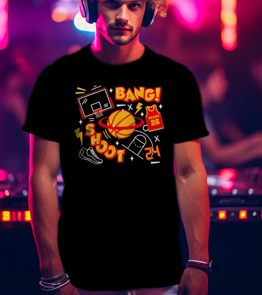 Bang Shoot Basketball Brand 26 Jersey Hoop 24 Sport Athletic T-Shirt