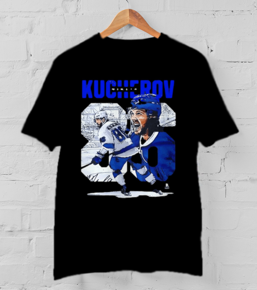 Kucherov 86 Skating And Celebrating Tampa Bay Lightning T-Shirt