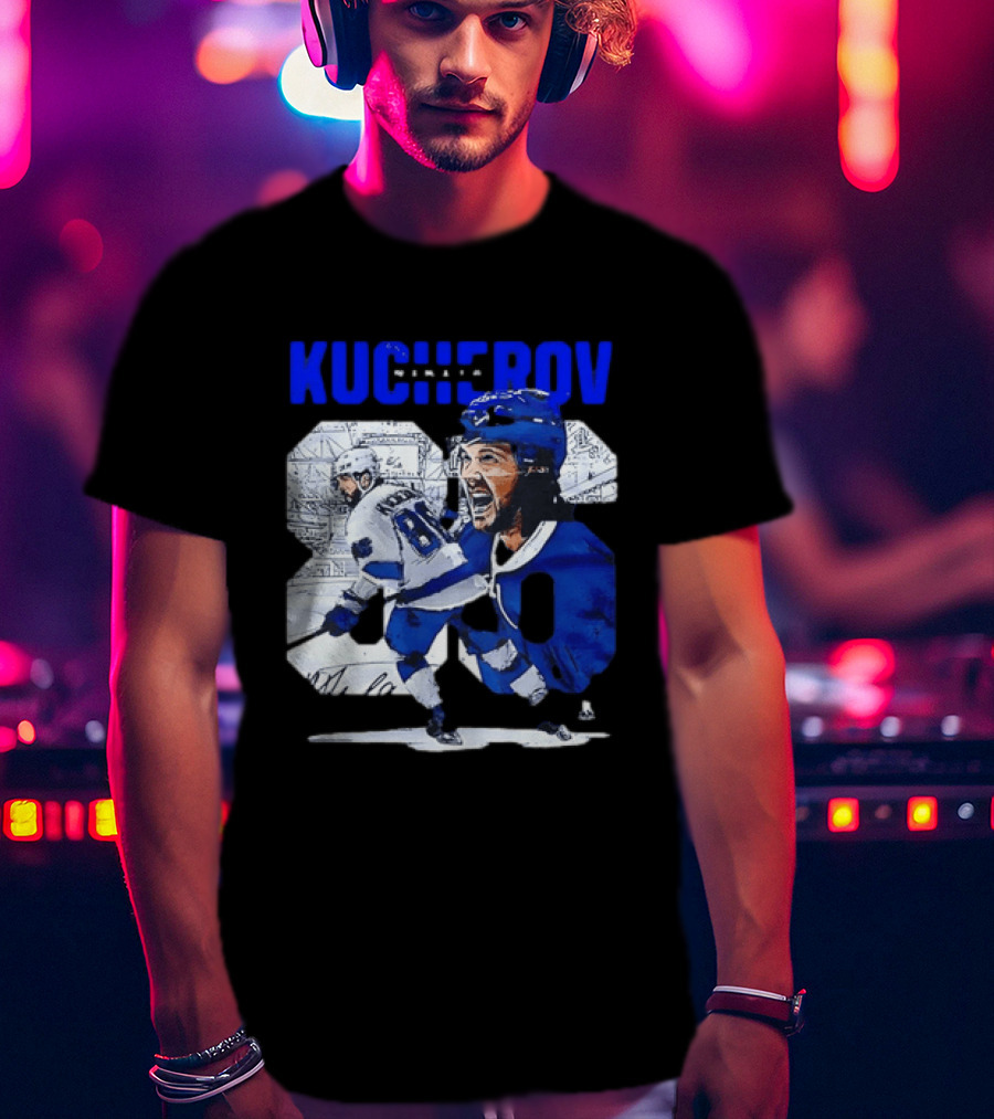 Kucherov 86 Skating And Celebrating Tampa Bay Lightning T-Shirt