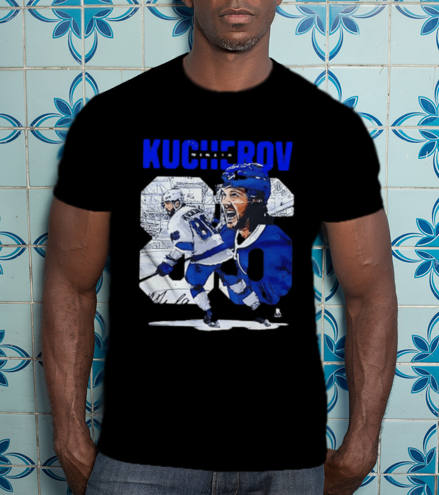 Kucherov 86 Skating And Celebrating Tampa Bay Lightning T-Shirt