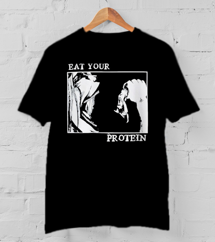 Eat Your Protein Beast Devouring Prey Fierce Motivation T-Shirt