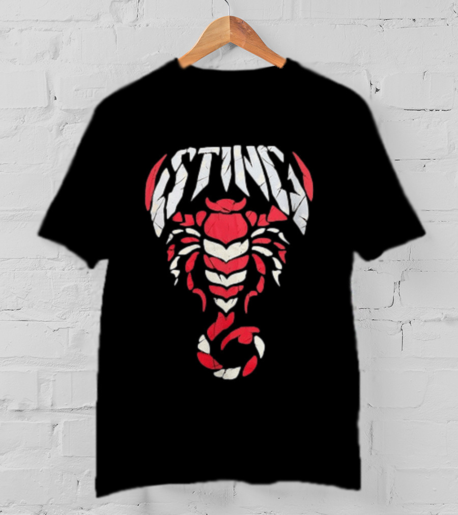Patriotic Scorpion Sting Red White Claw Tail T-Shirt