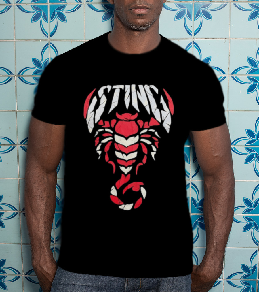 Patriotic Scorpion Sting Red White Claw Tail T-Shirt