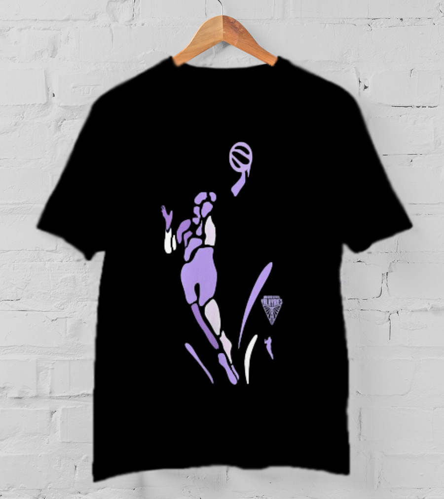 Golden State Valkyries Basketball Player Silhouette Purple Pose T-Shirt