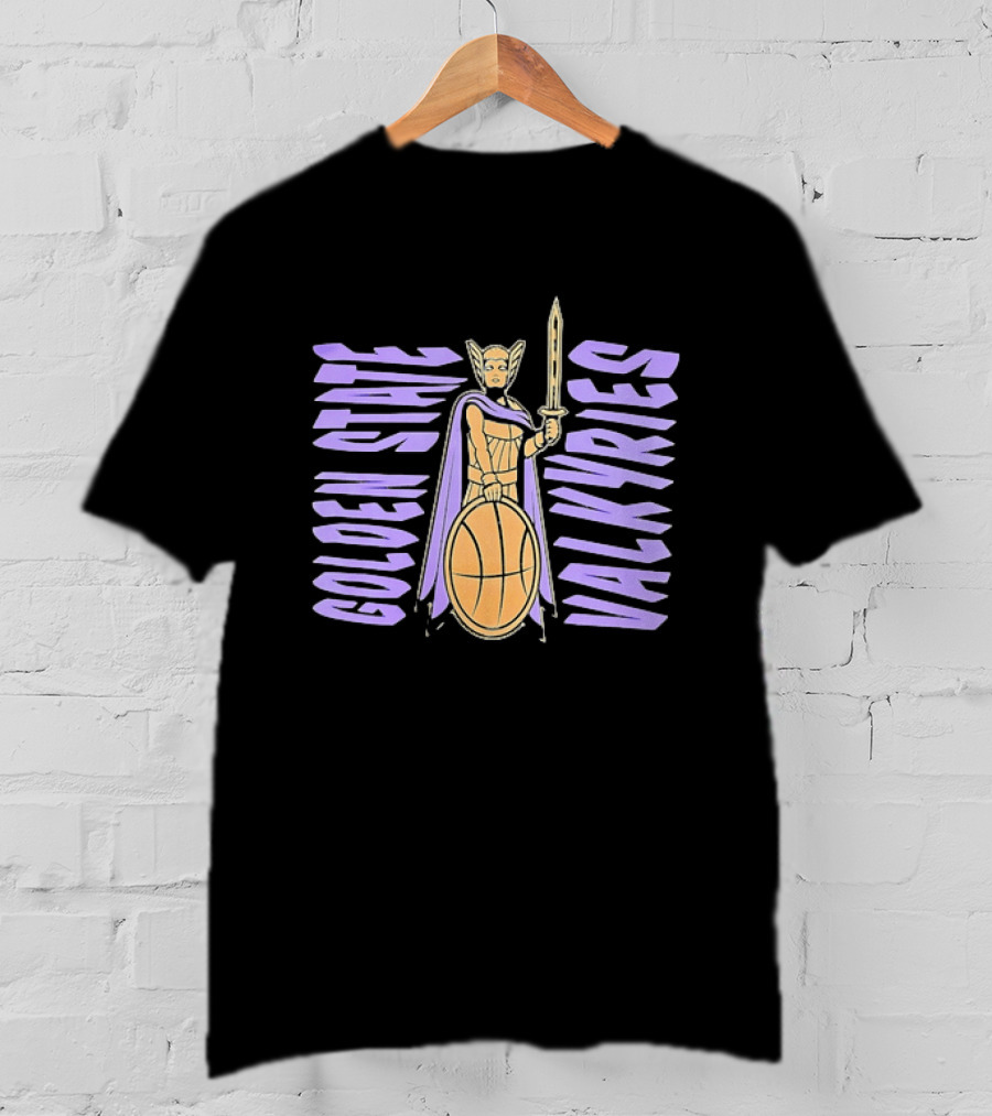 Golden State Valkyries Basketball WNBA Warrior Shield Sword T-Shirt