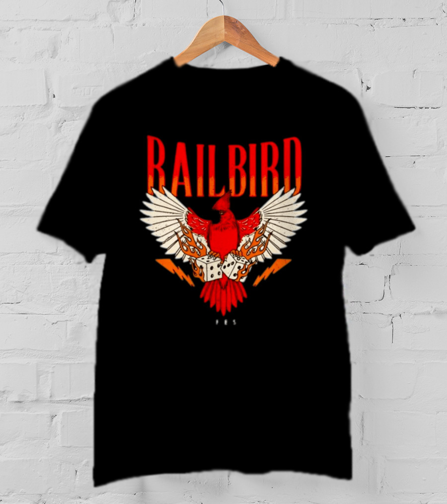 Railbird Festival 063 Red Winged Dice Bird With Flames T-Shirt