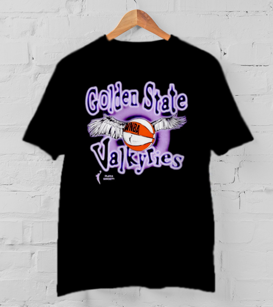 Golden State Valkyries WNBA Playa Society Winged Basketball T-Shirt