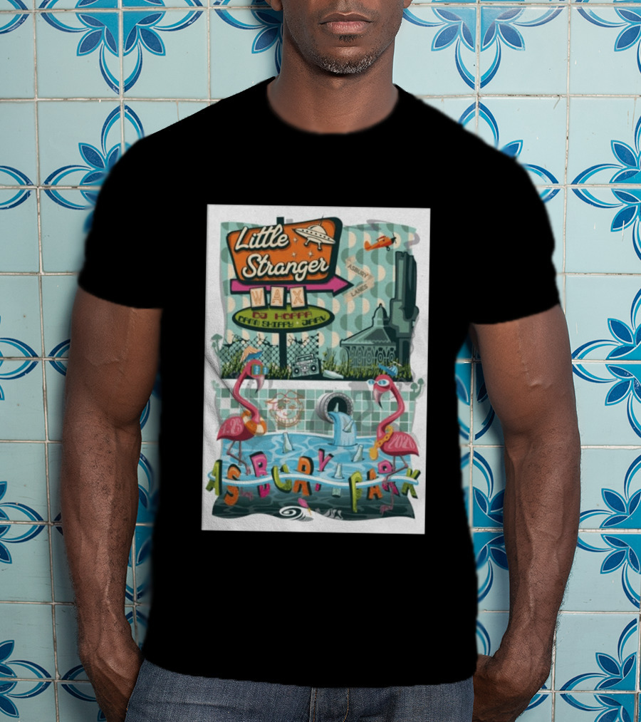 Little Stranger Asbury Park NJ Asbury Lanes DJ HOPPA WAX 7 25 2026 Flamingos T-Shirt