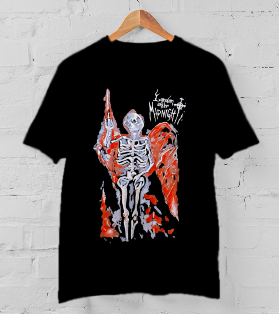 London After Midnight Skeleton Angel Gothic Band Winged Skeleton T-Shirt