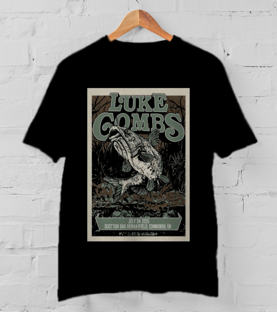 Luke Combs Scottish Gas Murrayfield Edinburgh UK July 24 2026 T-Shirt