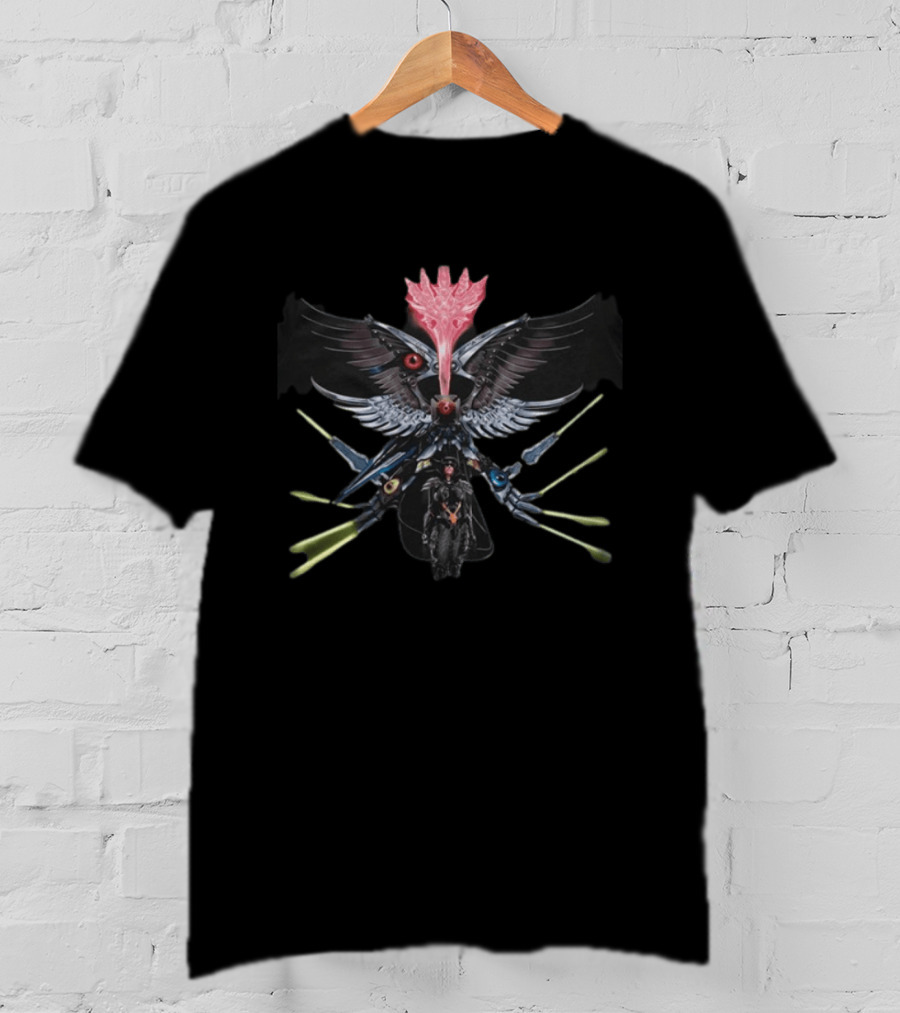 Machin3gir1 Psychowarrior Neon Winged Machine Guardian T-Shirt