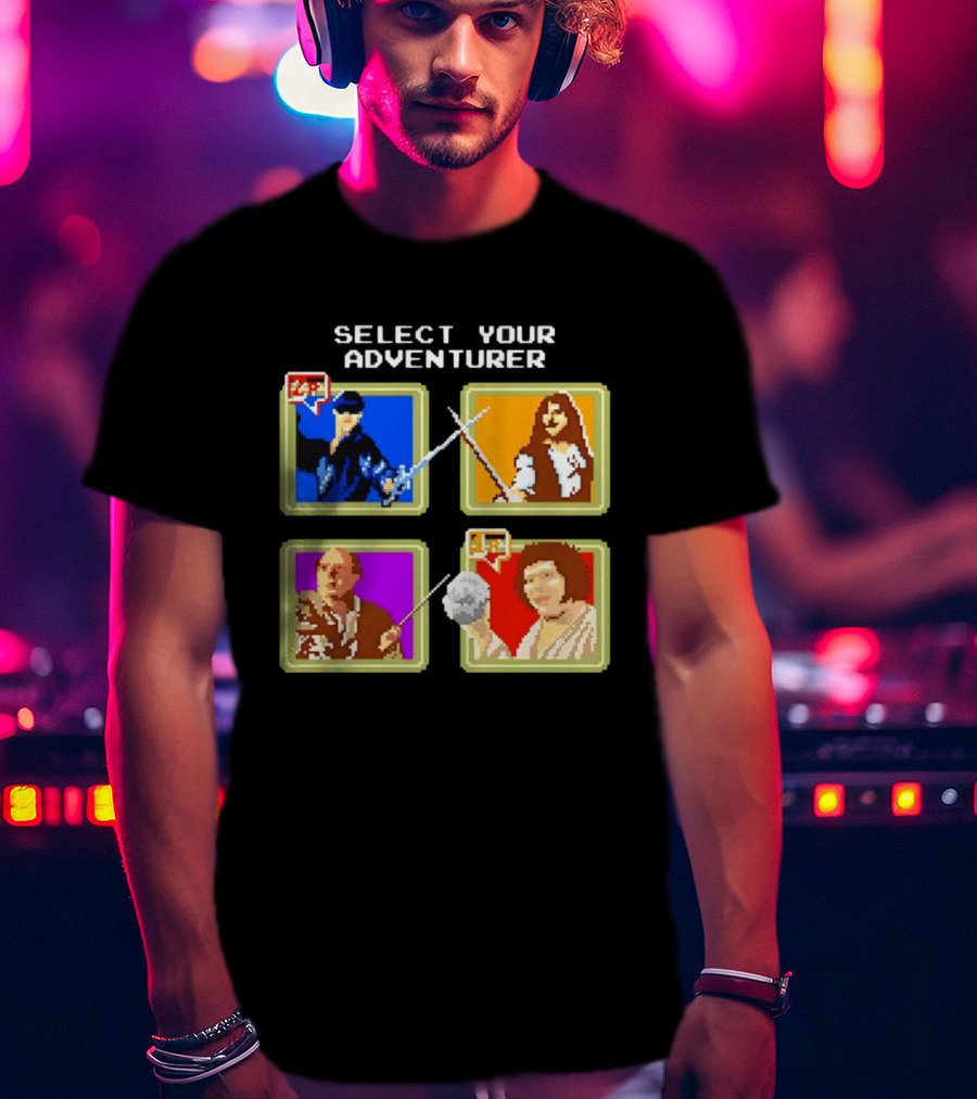 Select Your Adventurer Westley Inigo Montoya Vizzini Fezzik The Princess Bride Pixel T-Shirt