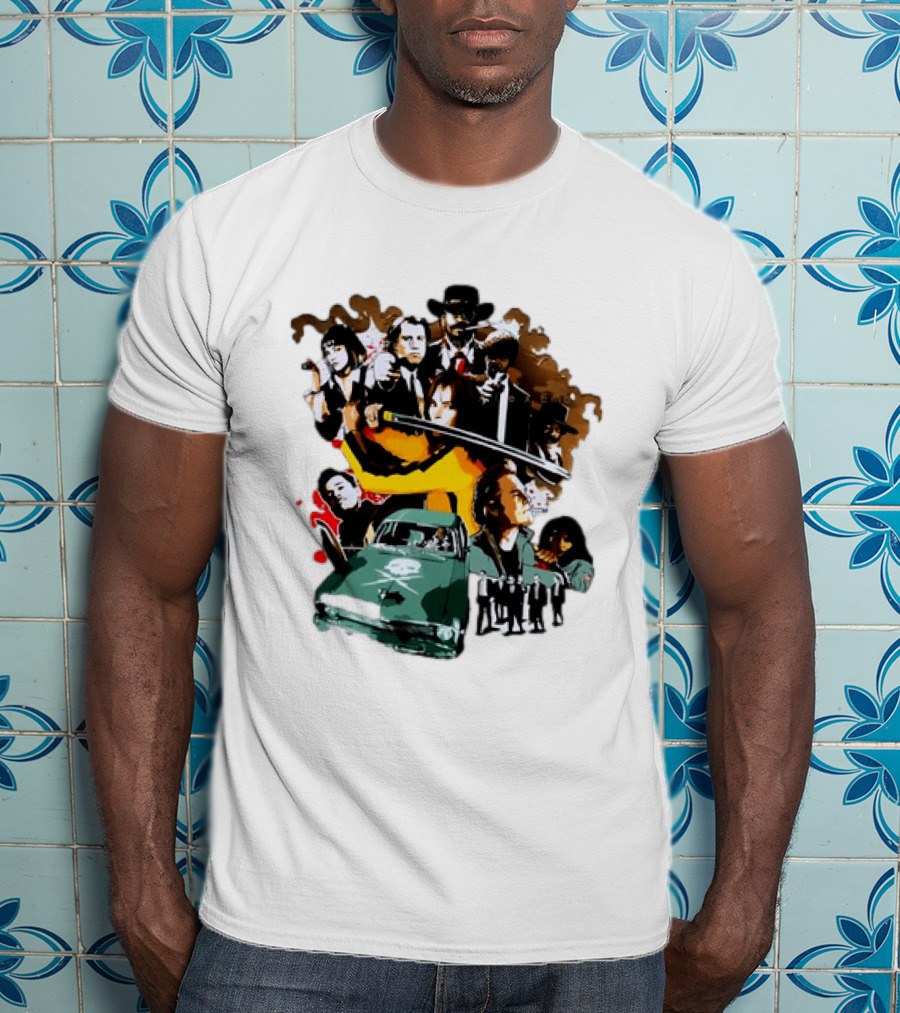 Alex Ember Pulp Fiction Quentin Tarantino Movie Characters Samurai Sword Car T-Shirt
