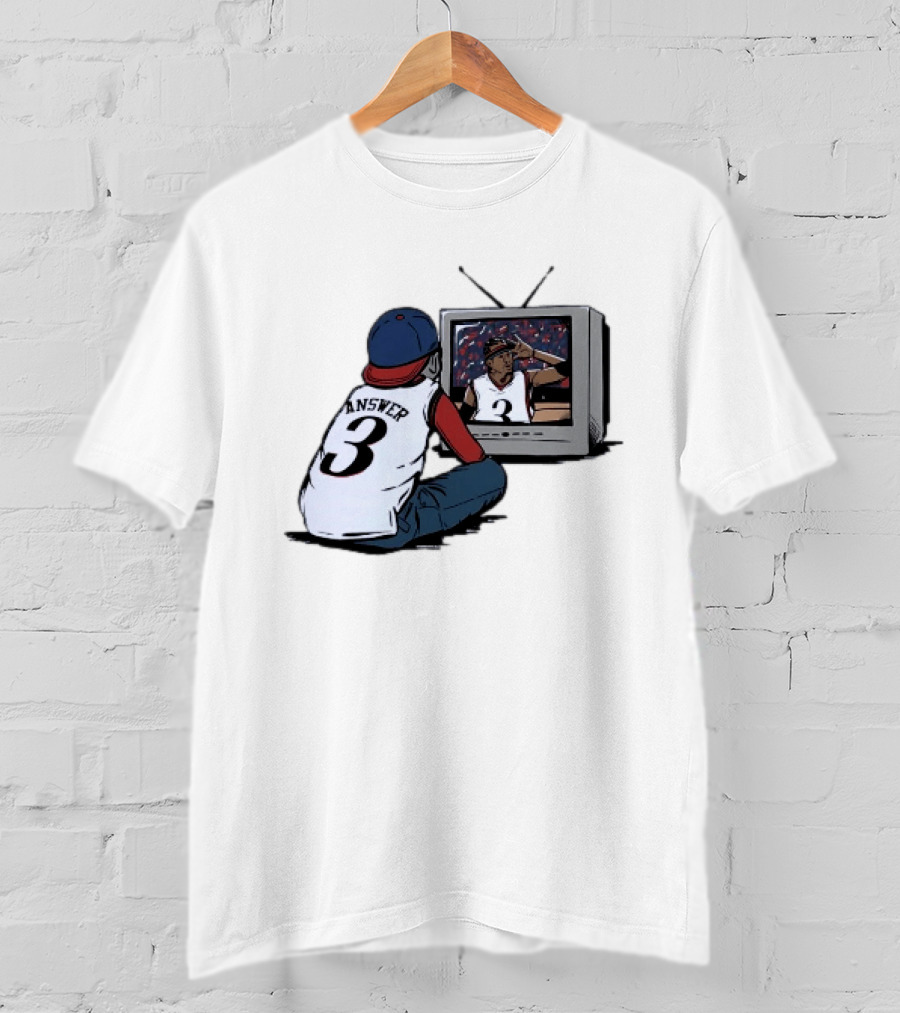 Allen Iverson 76ers Number 3 The Answer NBA Legend T-Shirt