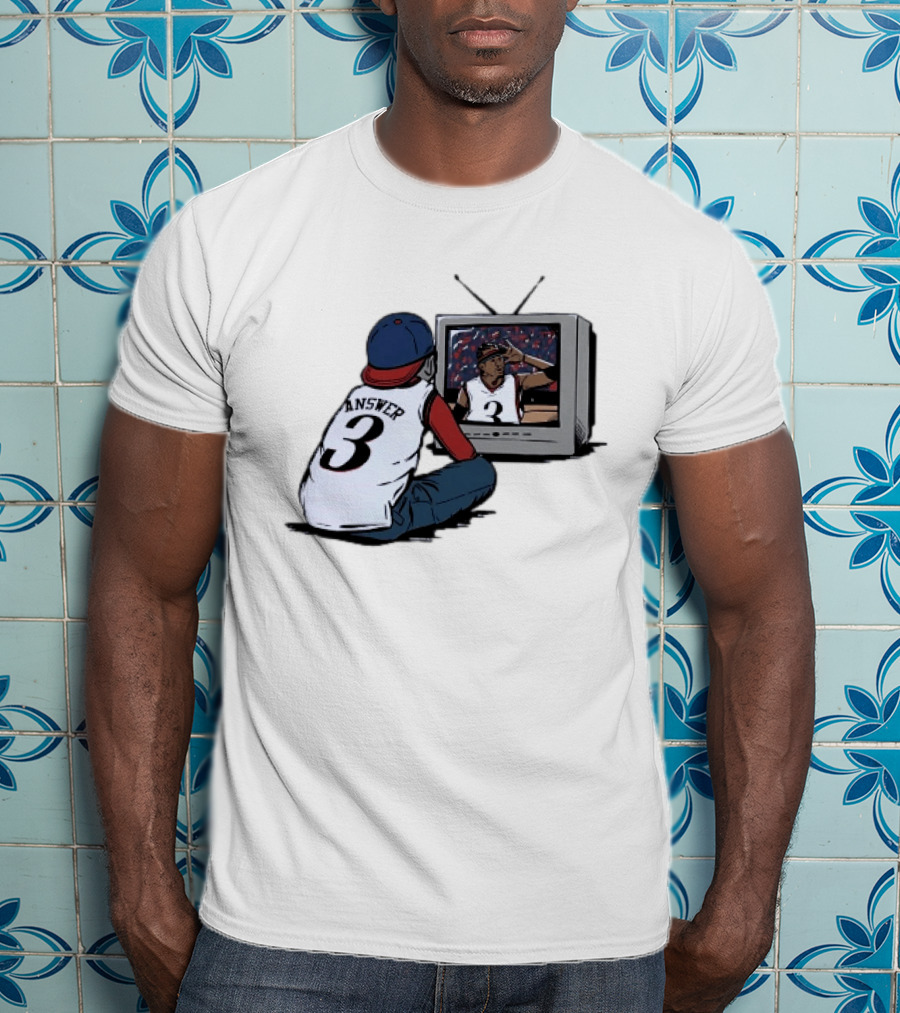 Allen Iverson 76ers Number 3 The Answer NBA Legend T-Shirt