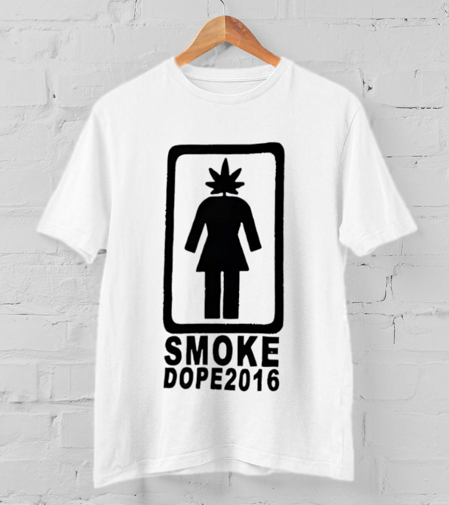 Smoke Dope 2016 Weed Leaf Silhouette Girl Marijuana T-Shirt