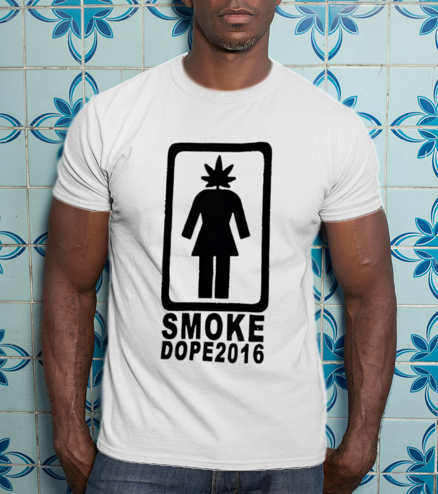 Smoke Dope 2016 Weed Leaf Silhouette Girl Marijuana T-Shirt