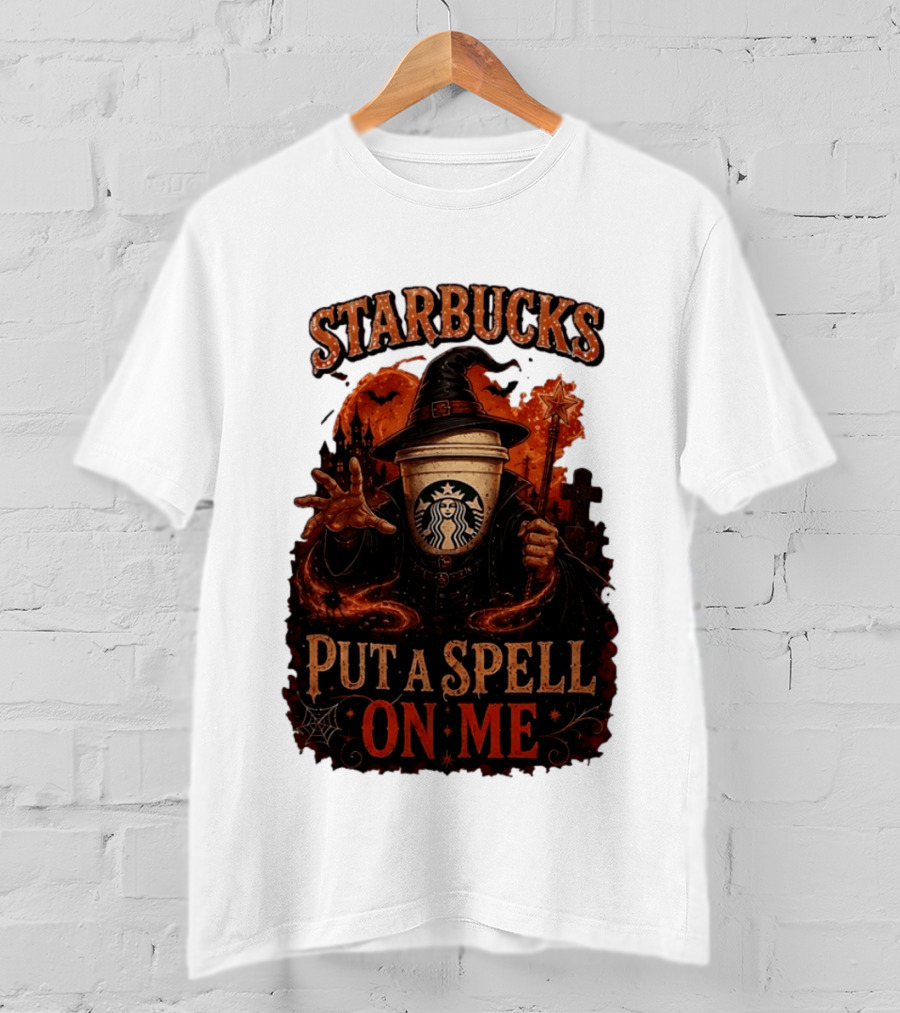 Starbucks Halloween Witch Put A Spell On Me Coffee Magic T-Shirt