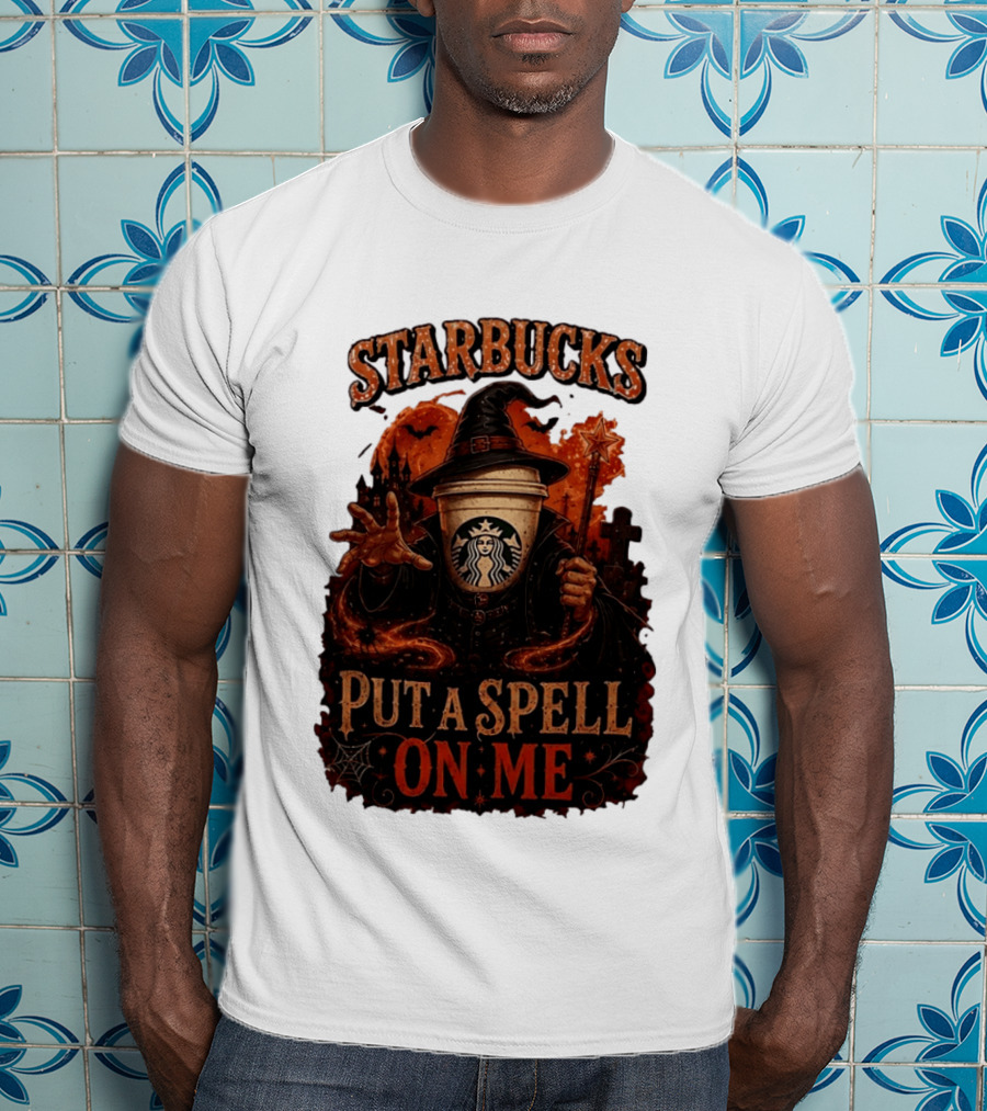 Starbucks Halloween Witch Put A Spell On Me Coffee Magic T-Shirt