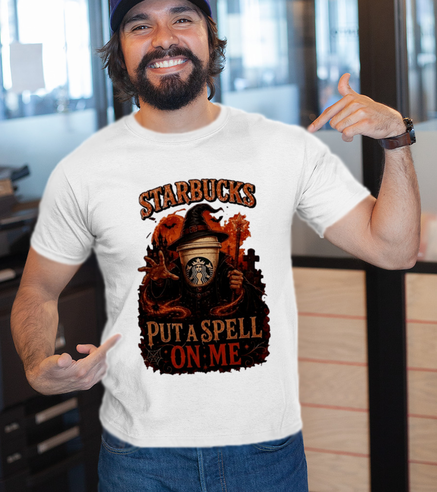 Starbucks Halloween Witch Put A Spell On Me Coffee Magic T-Shirt