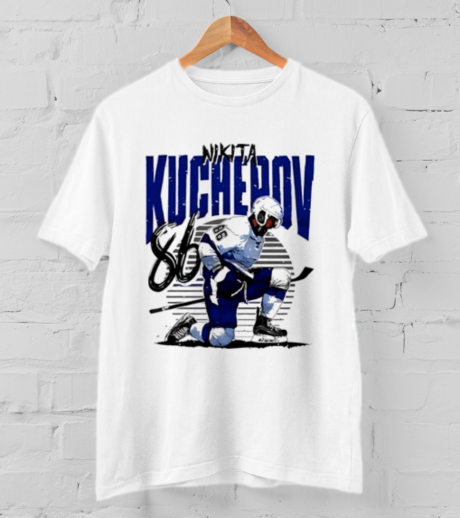 Nikita Kucherov 86 Tampa Bay Lightning Hockey Celebration T-Shirt