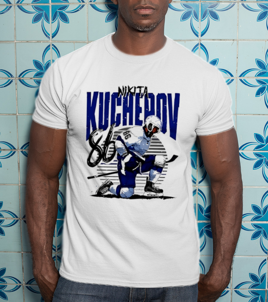 Nikita Kucherov 86 Tampa Bay Lightning Hockey Celebration T-Shirt
