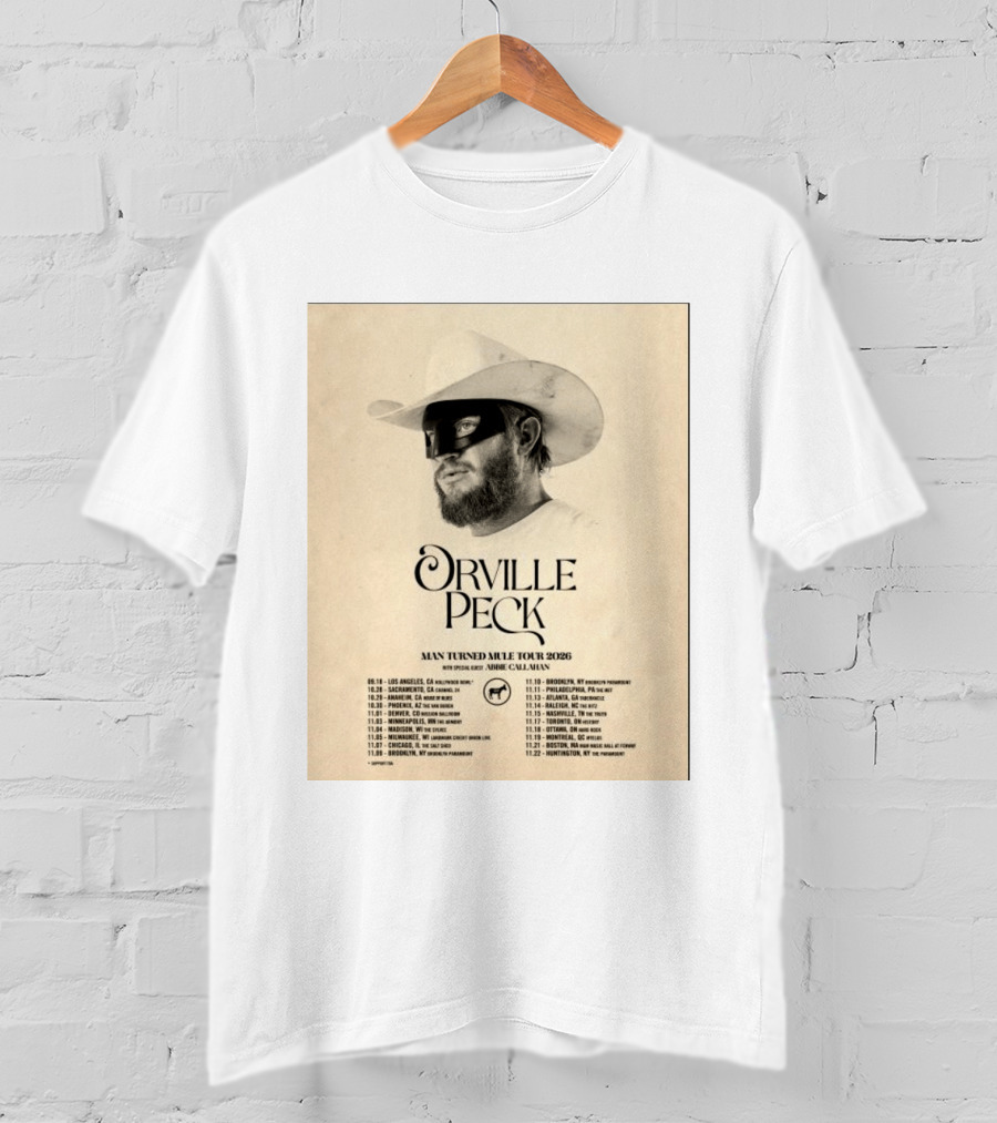 Orville Peck Man Turned Mule Tour 2026 Special Guest Abbie Callahan Concert Dates And Locations T-Shirt