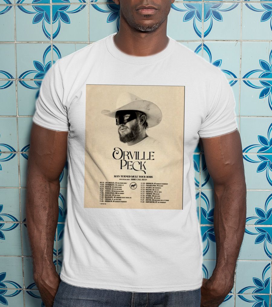 Orville Peck Man Turned Mule Tour 2026 Special Guest Abbie Callahan Concert Dates And Locations T-Shirt