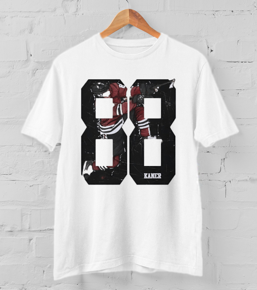 Markdown Patrick Kane Chicago Blackhawks Kaner 88 Ice Hockey Sketch T-Shirt
