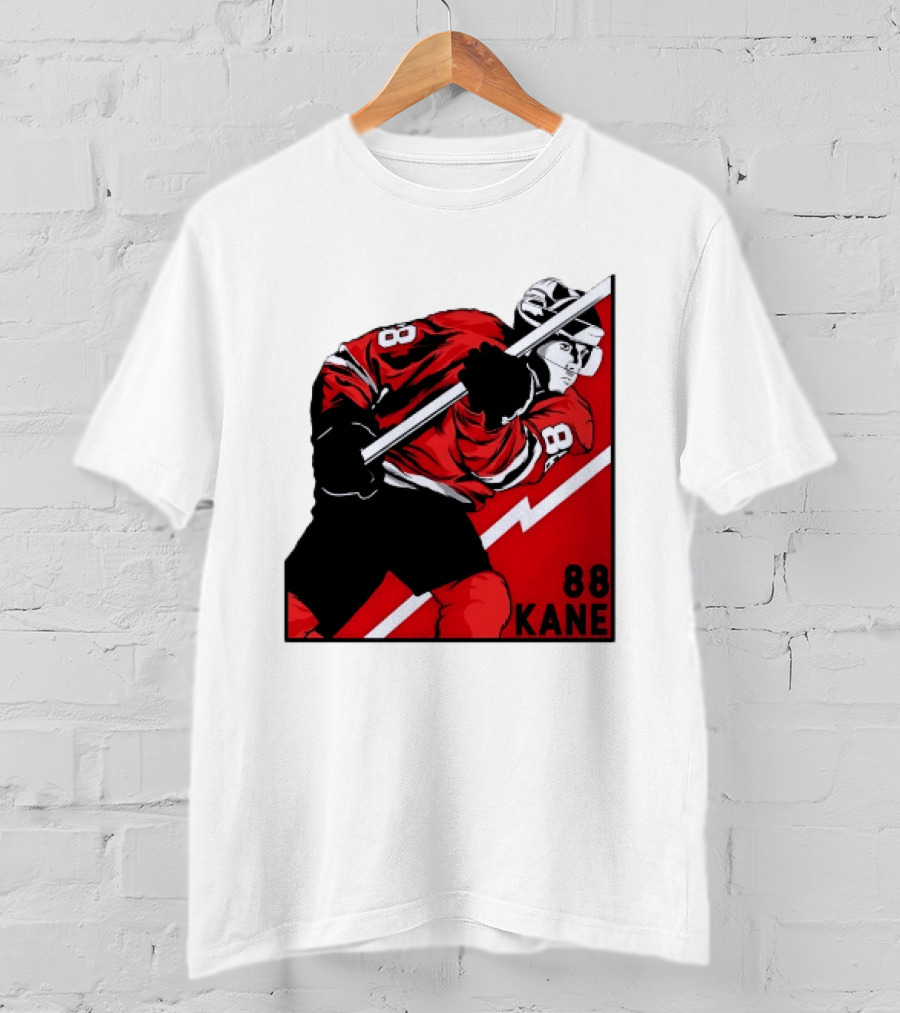 Patrick Kane 88 Chicago Blackhawks Ice Hockey Player Action T-Shirt