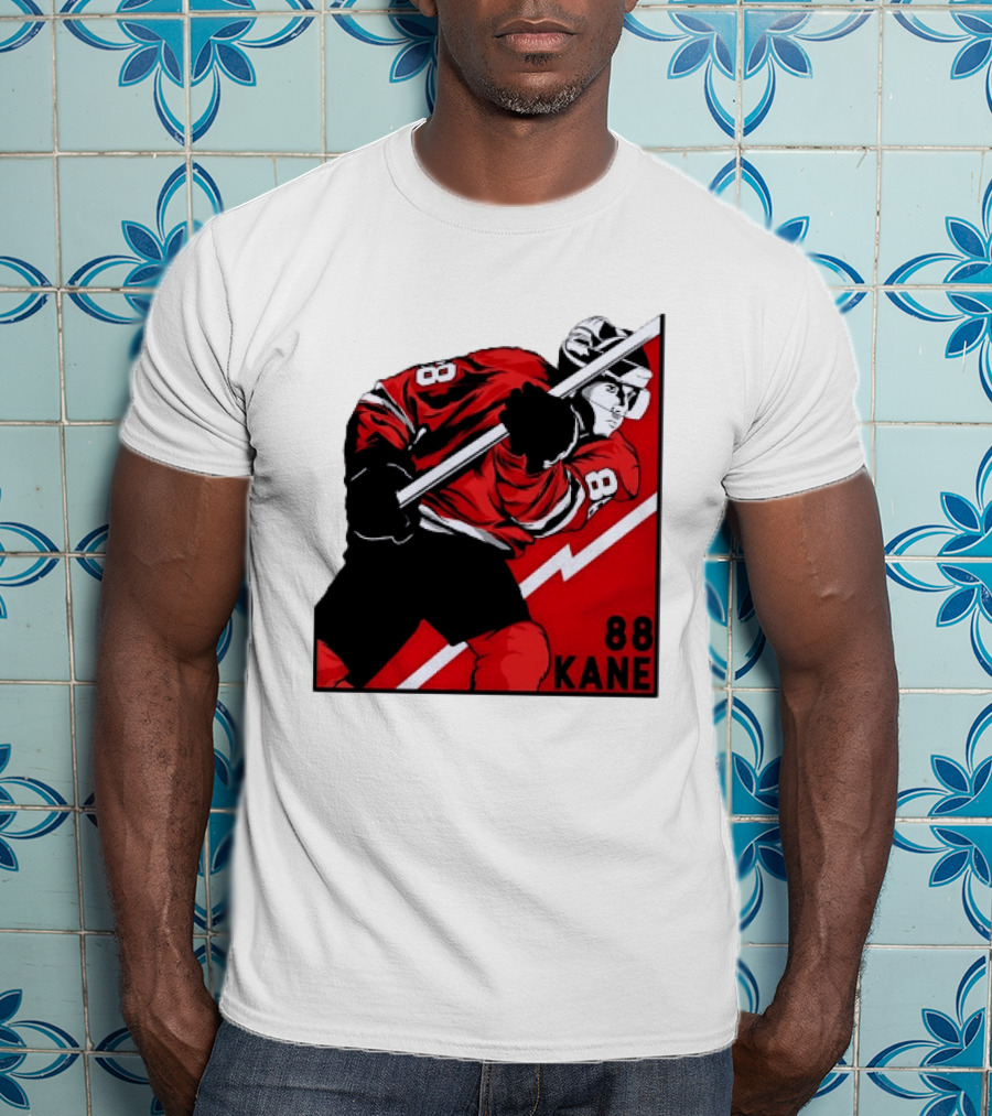 Patrick Kane 88 Chicago Blackhawks Ice Hockey Player Action T-Shirt