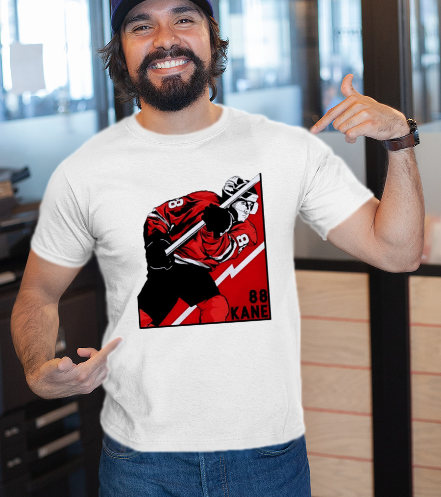 Patrick Kane 88 Chicago Blackhawks Ice Hockey Player Action T-Shirt