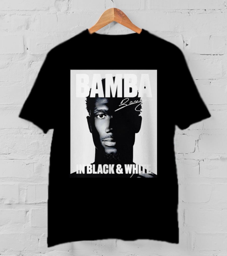 Bamba Signature Black And White NBA Basketball T-Shirt