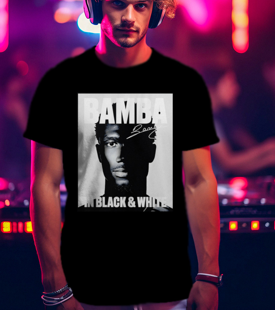 Bamba Signature Black And White NBA Basketball T-Shirt