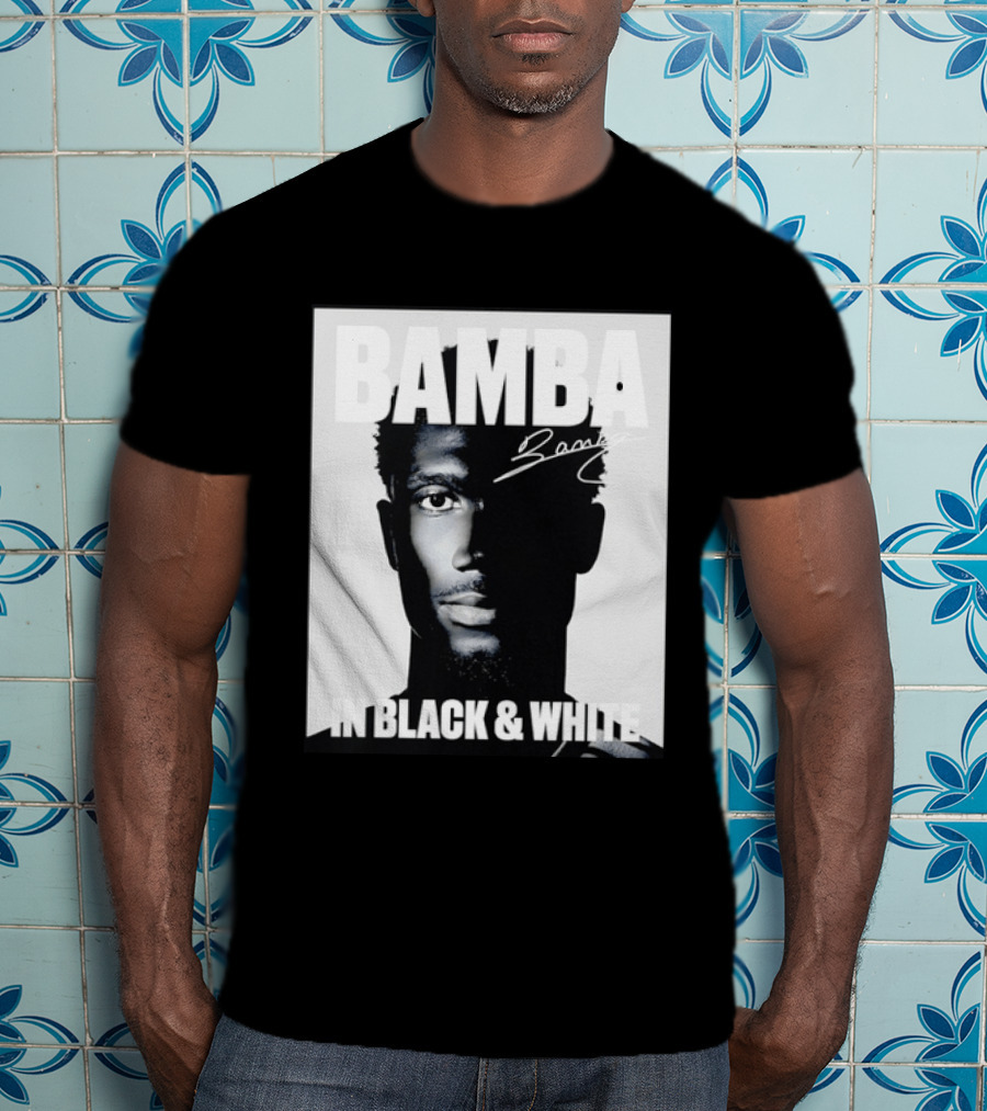 Bamba Signature Black And White NBA Basketball T-Shirt