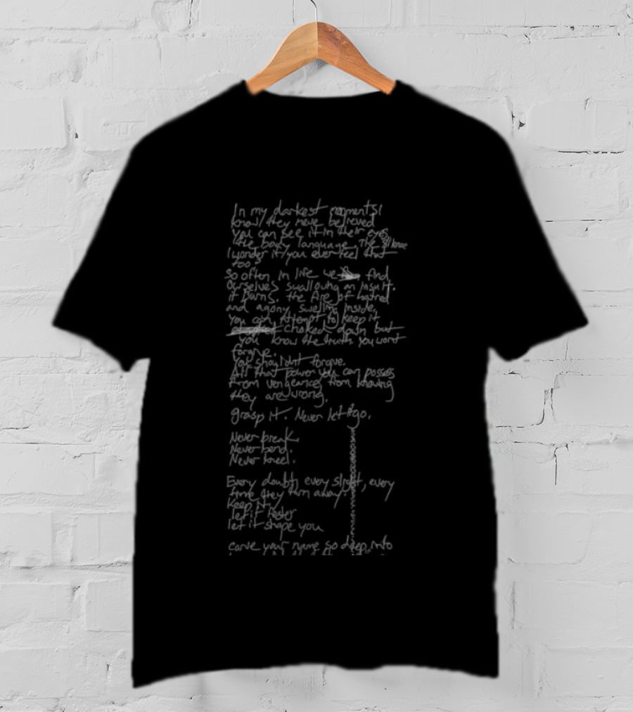 Black Veil Brides Store Crucifix Hands Lyrics T-Shirt