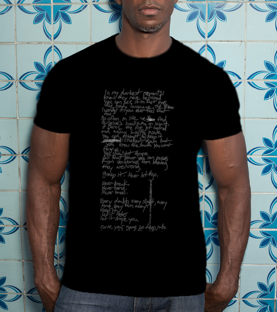 Black Veil Brides Store Crucifix Hands Lyrics T-Shirt