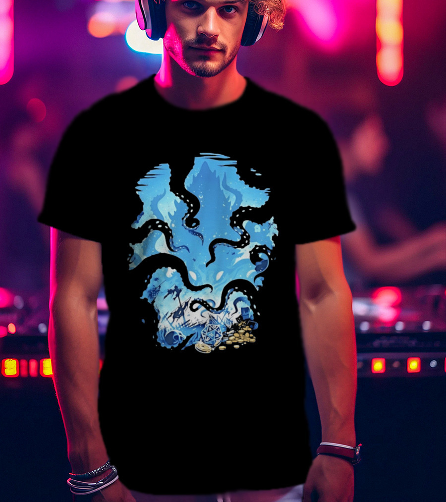 Dungeons And Dragons Kraken Nautical Sea Creature RPG Fantasy T-Shirt