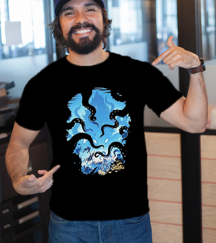 Dungeons And Dragons Kraken Nautical Sea Creature RPG Fantasy T-Shirt
