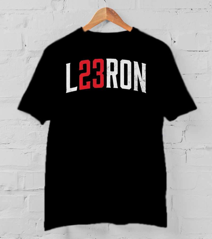 L23Ron Distressed LeBron James NBA Basketball T-Shirt