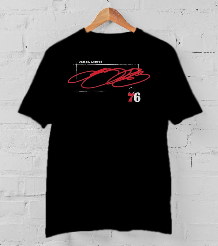 LeBron James Philadelphia 76ers Red 76 Basketball Big T-Shirt