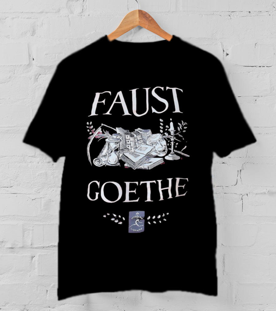 Faust Goethe Modern Library Candles Books Hourglass Art Literature T-Shirt