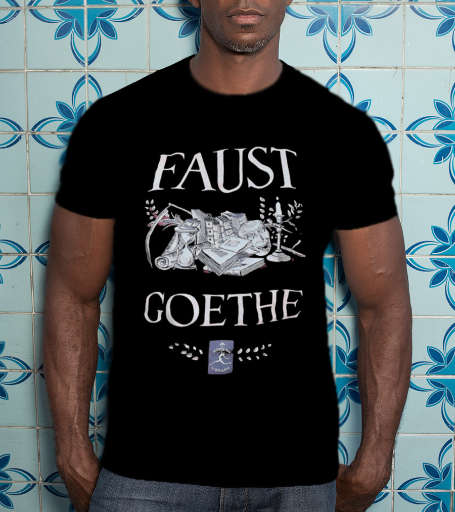 Faust Goethe Modern Library Candles Books Hourglass Art Literature T-Shirt