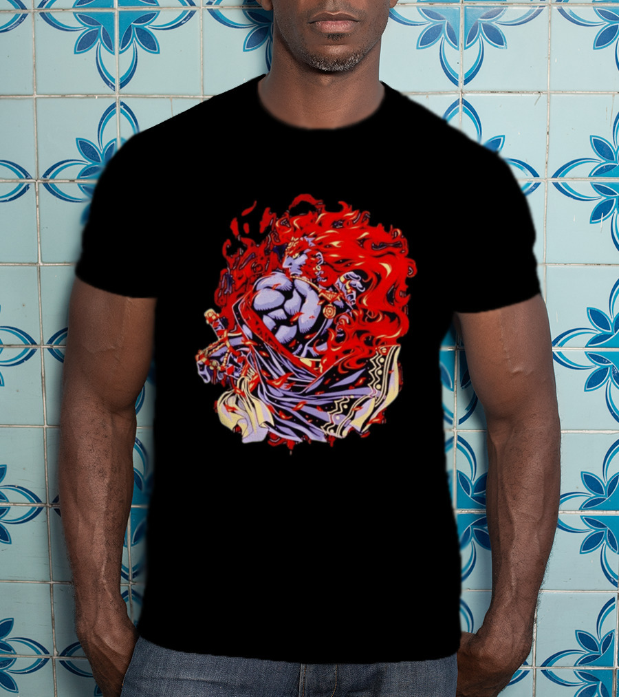 Ganondorf The Legend Of Zelda Dark King Of Gerudo Desert Fire Power T-Shirt