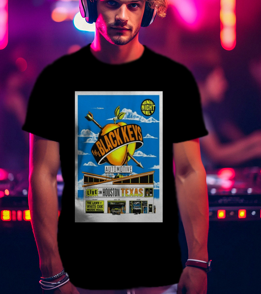 The Black Keys Live Houston Texas July 24 2026 One Night Only White Oak Music Hall T-Shirt