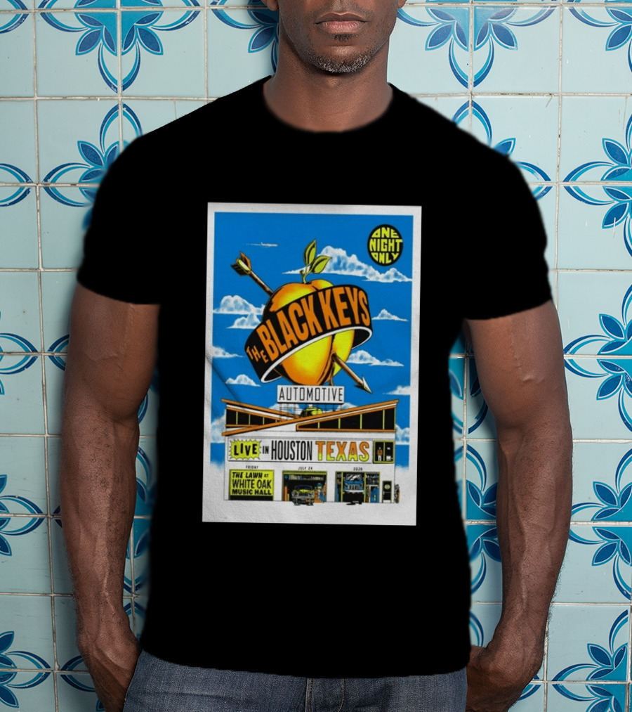 The Black Keys Live Houston Texas July 24 2026 One Night Only White Oak Music Hall T-Shirt